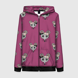 Женская толстовка на молнии Ниндзя-мыши Клинок, рассекающий демонов Kimetsu no