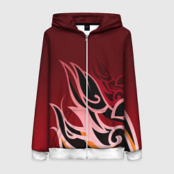 Толстовка на молнии женская ТОМА GENSHIN IMPACT, цвет: 3D-белый