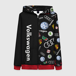 Женская толстовка на молнии Volkswagen Group Half Pattern