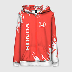 Толстовка на молнии женская Хонда sport, цвет: 3D-белый