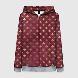 Толстовка на молнии женская Классические узоры classic, цвет: 3D-меланж