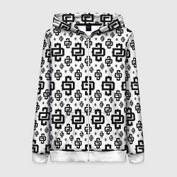 Толстовка на молнии женская White Pattern Dope Camo Dope Street Market, цвет: 3D-белый