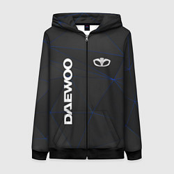 Толстовка на молнии женская DAEWOO Automobile, цвет: 3D-черный