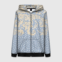 Женская толстовка на молнии Кружево и горошек