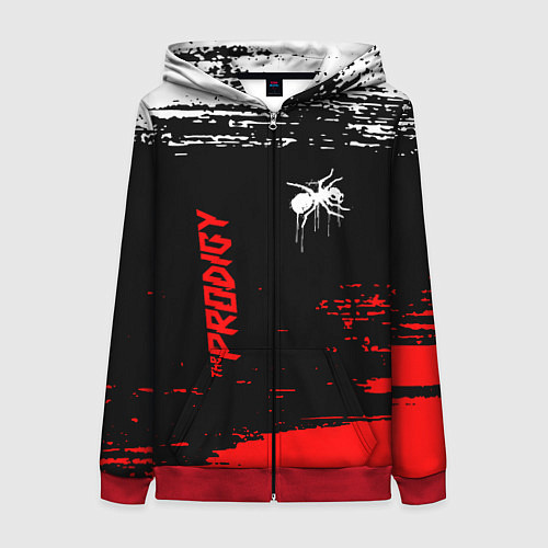 Женская толстовка на молнии The prodigy : дарование / 3D-Красный – фото 1