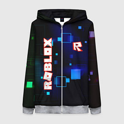 Женская толстовка на молнии ROBLOX неоновые кубики