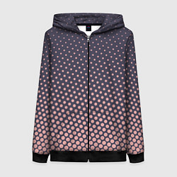 Женская толстовка на молнии Паттерн в горошек