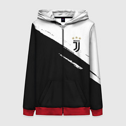 Толстовка на молнии женская Juventus маленькое лого, цвет: 3D-красный