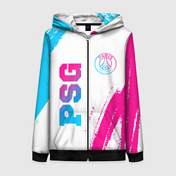 Толстовка на молнии женская PSG Neon Gradient, цвет: 3D-черный