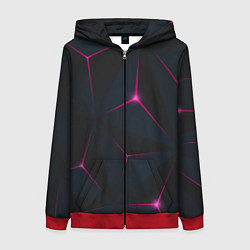 Толстовка на молнии женская Розовое созвездие, цвет: 3D-красный