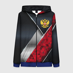 Женская толстовка на молнии Red & black Russia