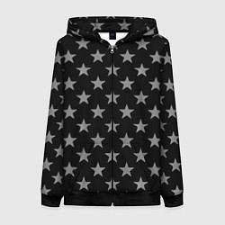 Женская толстовка на молнии Звездный фон черный