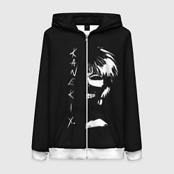 Толстовка на молнии женская Tokyo Ghoul Kaneki Ken - anime, цвет: 3D-белый