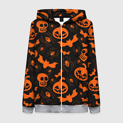 Толстовка на молнии женская Вестники ночи, цвет: 3D-меланж