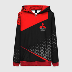 Толстовка на молнии женская Mitsubishi - Sportwear, цвет: 3D-красный