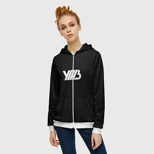 Женская толстовка на молнии Underground unnv уннв / 3D-Белый – фото 3