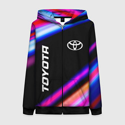 Толстовка на молнии женская Toyota speed lights, цвет: 3D-черный