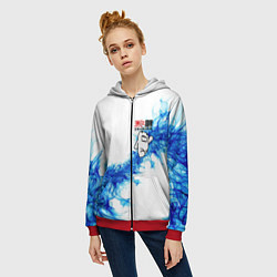 Толстовка на молнии женская Jdm style - Japan, цвет: 3D-красный — фото 2