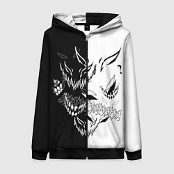 Женская толстовка на молнии Drain Face ZXC