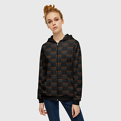 Толстовка на молнии женская Pattern Modern strike online, цвет: 3D-черный — фото 2