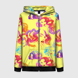 Женская толстовка на молнии Радужные девушки
