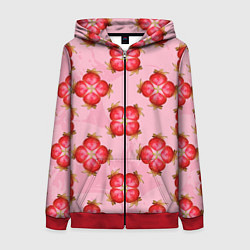 Женская толстовка на молнии Красный фрукт