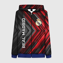 Толстовка на молнии женская Real Madrid art, цвет: 3D-синий
