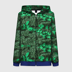 Женская толстовка на молнии Текстура листвы