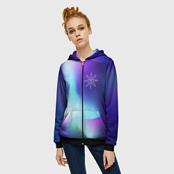 Толстовка на молнии женская Dark Souls northern cold, цвет: 3D-черный — фото 2