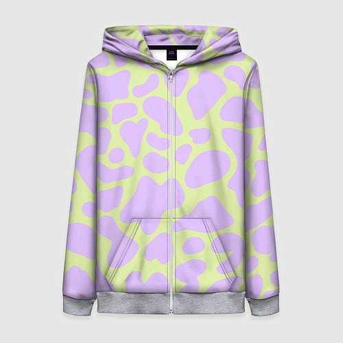 Женская толстовка на молнии Пятна скорлупы дракона - паттерн / 3D-Меланж – фото 1