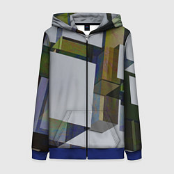 Женская толстовка на молнии Геометрический коллапс