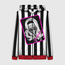 Женская толстовка на молнии Барби и полосы