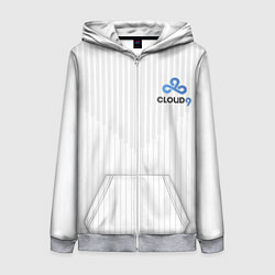 Женская толстовка на молнии Cloud9 white