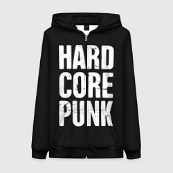 Женская толстовка на молнии Hardcore punk