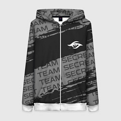 Толстовка на молнии женская Форма Team Secret, цвет: 3D-белый