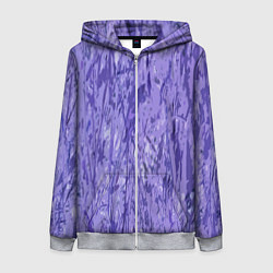 Толстовка на молнии женская Абстракция сиреневый, цвет: 3D-меланж