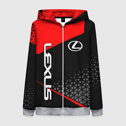 Толстовка на молнии женская Lexus - red sportwear, цвет: 3D-меланж