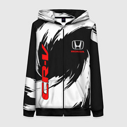 Женская толстовка на молнии Honda - белые краски
