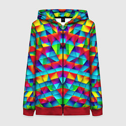 Женская толстовка на молнии Абстрактный зеркальный паттерн