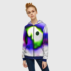 Толстовка на молнии женская Razer toxic, цвет: 3D-синий — фото 2