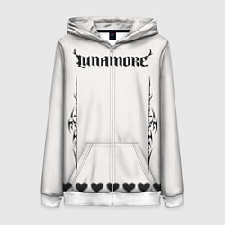 Толстовка на молнии женская Lunamore white, цвет: 3D-белый