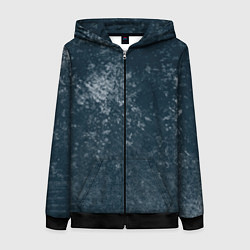Толстовка на молнии женская Абстракция - gray blue, цвет: 3D-черный