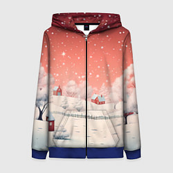 Женская толстовка на молнии Волшебство новогодней ночи