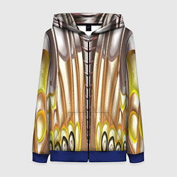 Женская толстовка на молнии Абстрактный рисунок по мотивам крыла бабочки
