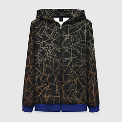 Толстовка на молнии женская Триумф хаоса, цвет: 3D-синий