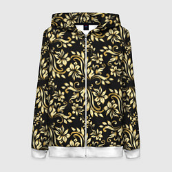 Толстовка на молнии женская Gold khokhloma, цвет: 3D-белый