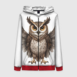 Женская толстовка на молнии Совушка с крыльями