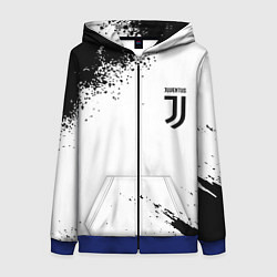 Толстовка на молнии женская Juventus sport color black, цвет: 3D-синий