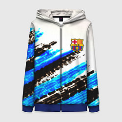Толстовка на молнии женская Barcelona fc club, цвет: 3D-синий