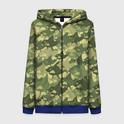 Толстовка на молнии женская Акулы - камуфляж, цвет: 3D-синий